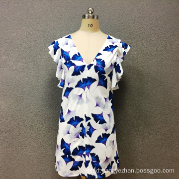 Women's polyester butterfly printed dress